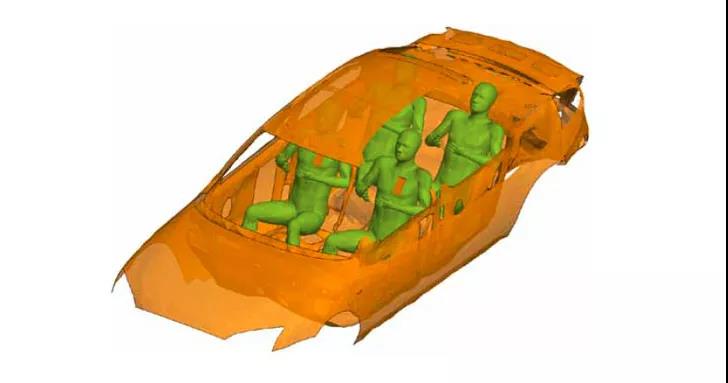 對于在汽車中佩戴袖珍收音機模型的 SAR 計算